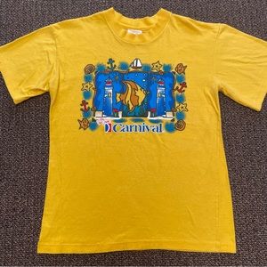 Vintage 90s Carnival Cruise Fishes Lighthouse Vacation Travel Tshirt Size Large